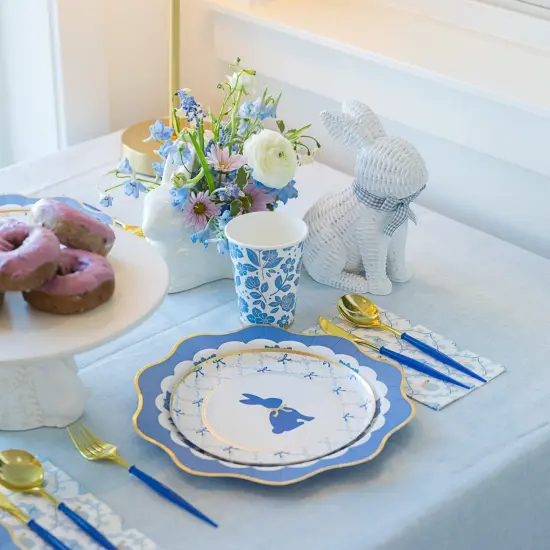 BELLE BLUE ELEGANT FLORAL CUPS {5}