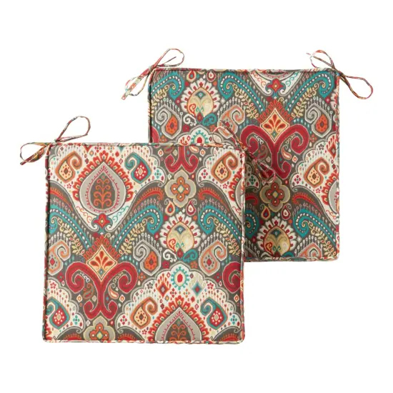18 in. Square Outdoor Dining Seat Pad (2-Pack) Sapphire {6}