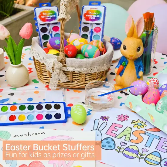 16 Colors Watercolor Paint Set Bulk, Pack of 24, Watercolor Paint Set with Paint Brushes for Kids and Adults, Washable Paint for Classroom, Parties, Kindergarten and Art Activities {2}