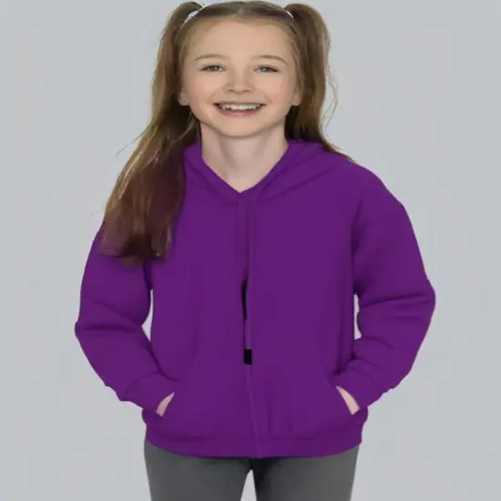 Gildan&reg; Youth Heavy Blend Hooded Sweatshirt Purple {1}