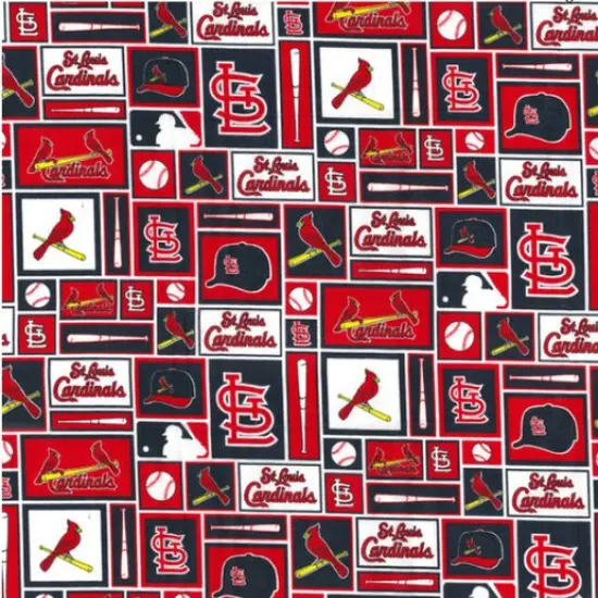 Licensed MLB St. Louis Cardinals Patch Cotton 6654B Fabric by the Yard {1}
