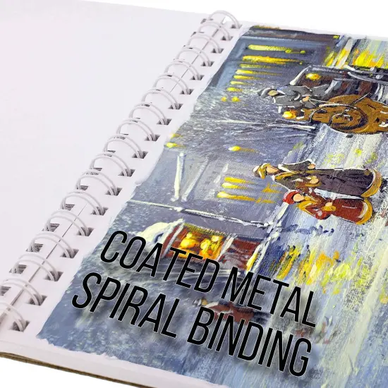 9" x 12" Premium Extra Heavy-Weight Acrylic Painting Paper Pad, 246 Pound (400gsm), Spiral Bound, Pad of 12-Sheets (Pack of 2 Pads) {4}