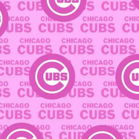 Licensed MLB Chicago Cubs Breast Cancer Pink Cotton 60397-B Fabric by the Yard {1}