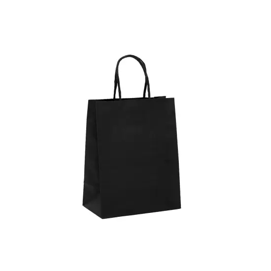 Compact Bright Matte Shopping Bag with White Interior 6" x 3 1/4" x 8 3/8" {1}