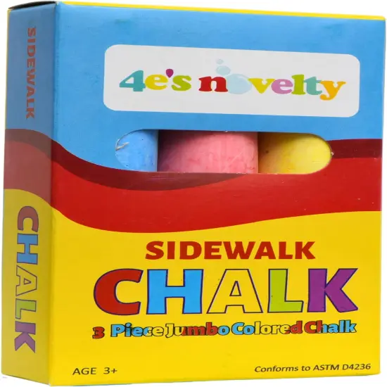 4E&rsquo;s Novelty 12 Boxes Jumbo Sidewalk Chalk - Sidewalk Chalk Party Favors {3}