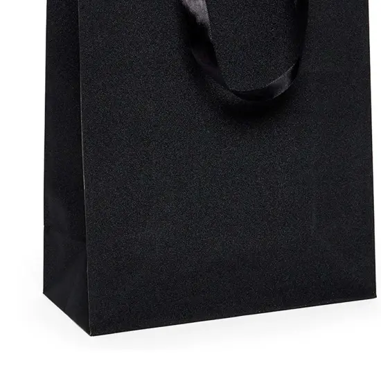 Glitter Grain Euro Totes 7'' x 37/8'' x 91/16'' for Sparkling Packaging Black {6}