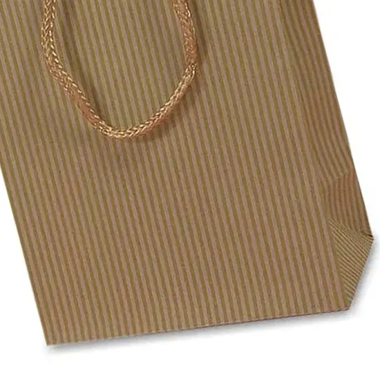 Wide Pinstripe Paper Euro Totes 13'' X 5'' X 10'' {5}