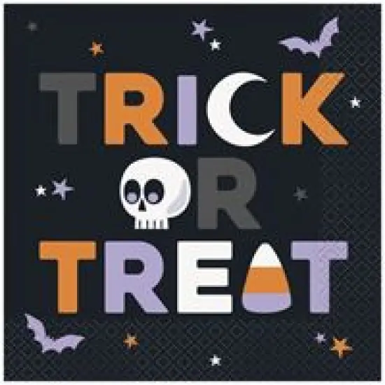 Halloween Night "Trick or Treat" Luncheon Napkins 16ct {1}