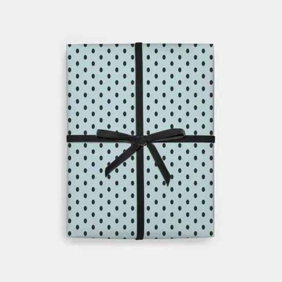Classic Polka Dot Gift Wrap, Light Blue {1}