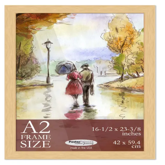 16.5x23.5 Minimalist Yellow Picture Frame - UV Acrylic, Foam Board Backing, Hanging Hardware {3}