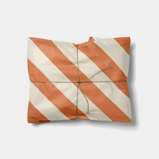 Terracotta and Cream Colorful Striped {1}