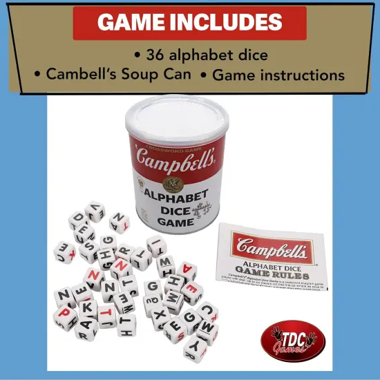 TDC Games Campbell's Alphabet Dice Word Game {3}