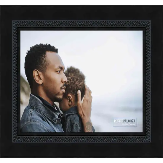 Traditional Black Picture Frame - UV Acrylic, Backing Board, Hanging Hardware Included {4}