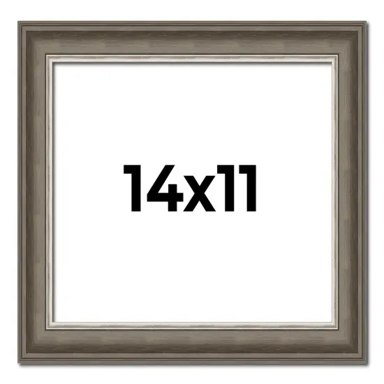 Photo Size Weathered Black Picture Frame - UV Acrylic, Foam Board Backing, Hanging Hardware {1}
