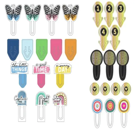 Vicki Boutin Bold And Bright Die-Cut Paper Clips-30 Pieces {4}