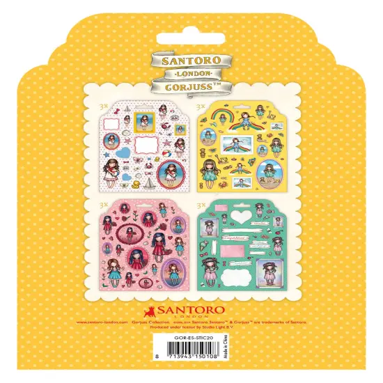 Studio Light Gorjuss Essentials Stickers-Nr. 20, 4X3 Designs {3}