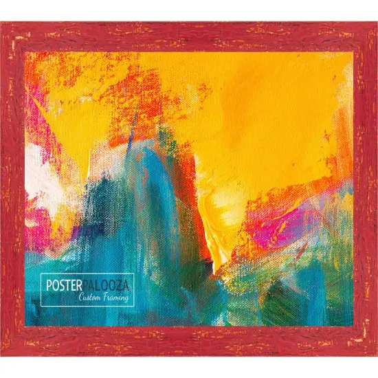 Shabby Chic Red Picture Frame - UV Acrylic, Backing Board, Hanging Hardware Included {6}