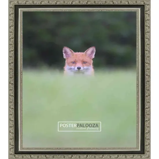 Sculpted Silver Picture Frame - UV Acrylic, Backing Board, Hanging Hardware Included {3}