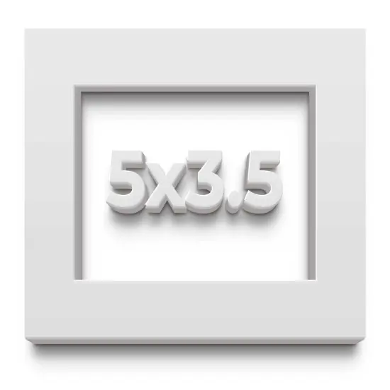 Photo Size Slim Profile White Frame - UV Acrylic, Foam Board Backing, Hanging Hardware {1}