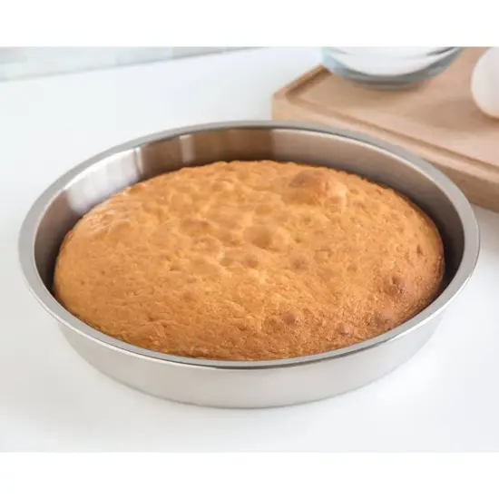 Fox Run 4865 Round Cake Baking Pan Rust Proof Stainless Steel 9 inch {4}