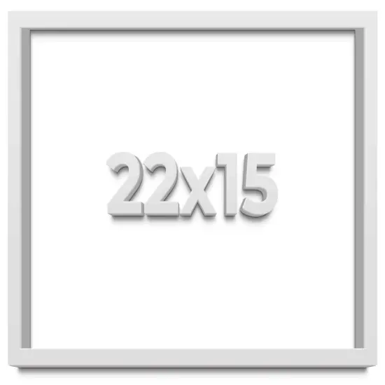 Shadow Box 1.5" Depth White Picture Frame - UV Acrylic, Backing Board, Hanging Hardware {1}