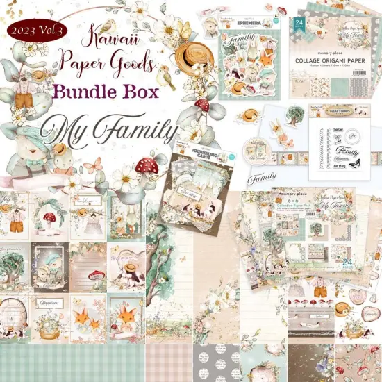 Memory Place Kawaii Paper Goods Bundle Box-My Family {1}