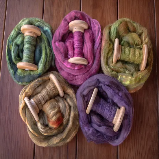 Magical Silk Merino Fiber. Hand Dyed Roving for Spinning & Felting. {3}