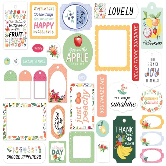 Carta Bella Cardstock Ephemera-Frames & Tags, Fruit Stand {3}
