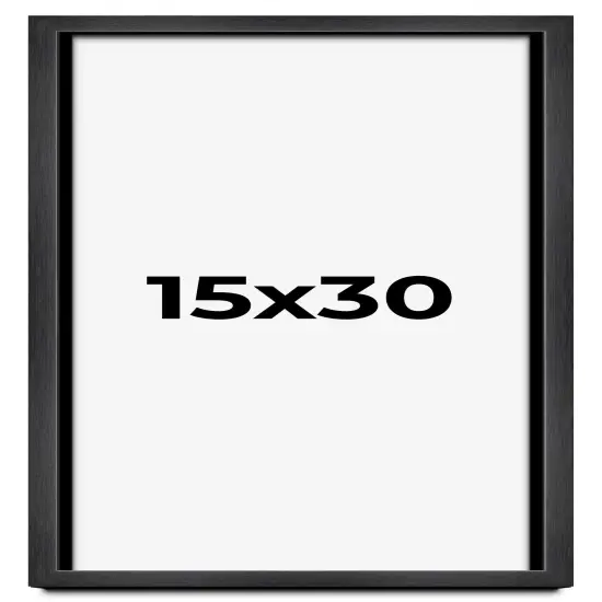 Panoramic Shadow Box 3/4" Depth Grey Picture Frame - UV Acrylic, Backing, Hanging Hardware {1}