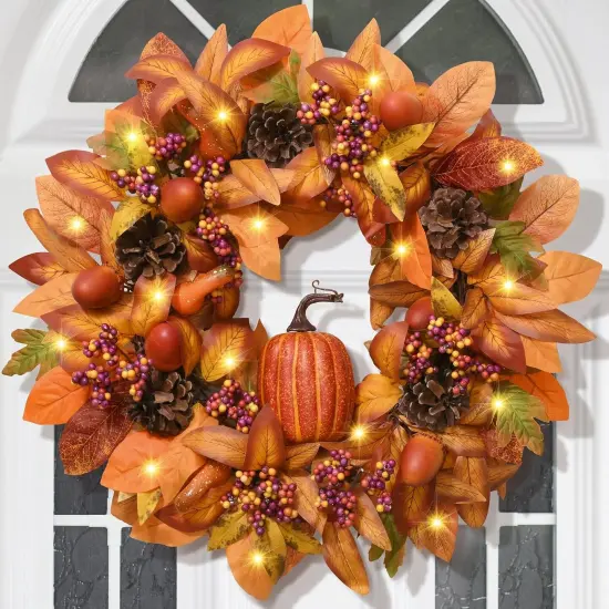 18 Inch Fall Wreaths for Front Door {1}