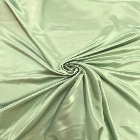 1 Yard Sage Green Crepe Satin Fabric Shiny Matte Polyester For Gowns Dresses Costumes 58" Width {3}