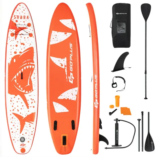 Goplus 10'5''/11' Inflatable Stand Up Paddle Board with Backpack Aluminum Paddle Pump {1}