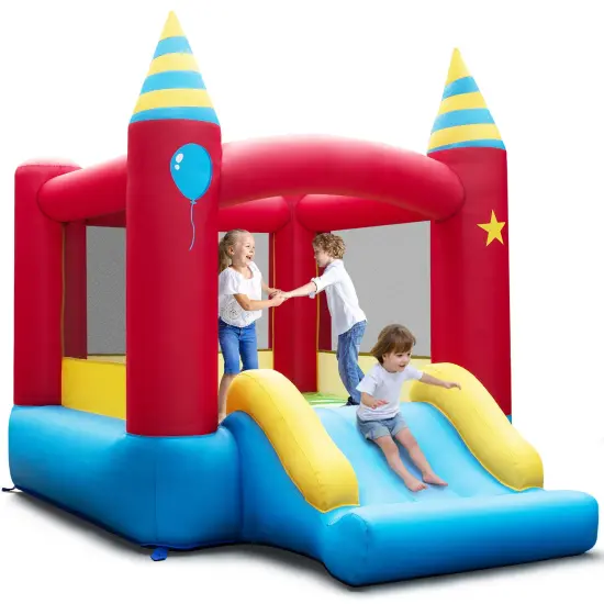 Costway Inflatable Bounce Castle Kids Jumping Bouncer Indoor Outdoor with 480W Blower {8}