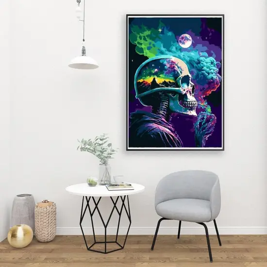 DIY Skull Paint by Numbers Kits for Adults - Skull A {4}