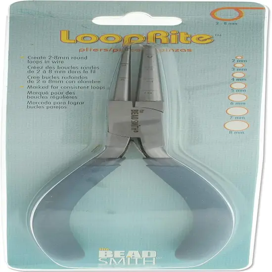 The Beadsmith Loop Rite Plier, 2-8mm loops, create round shapes, tool for Jewelry Making and Creating Wire Pieces for Findings, Art and Home Decor {5}
