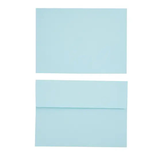 200-Pack 5x7-Inch Light Blue Envelopes with Square Flap and Peel and Press Closure for For Birthday, Wedding, and Anniversary Party Invitations, Greeting Cards, Thank You Notes {6}