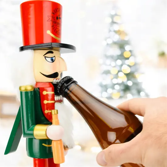 Tree Buddees Beercracker&reg; &ndash; Bottle Opener Nutcracker &ndash; 15 Inch Tall Functional Bottle Opening & Festive Holiday D&eacute;cor &ndash; Funny Gift for Men, Beer Lovers & Holiday Parties {3}