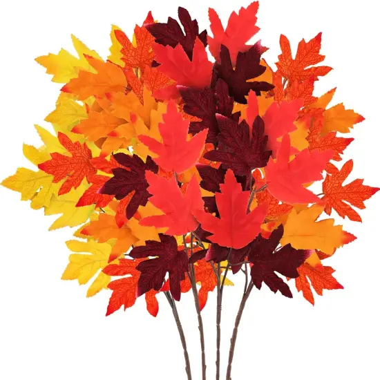 Artificial Maple Leaves Branches {3}