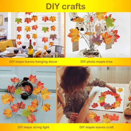 500PCS Fall Leaves - 8 Colors {2}
