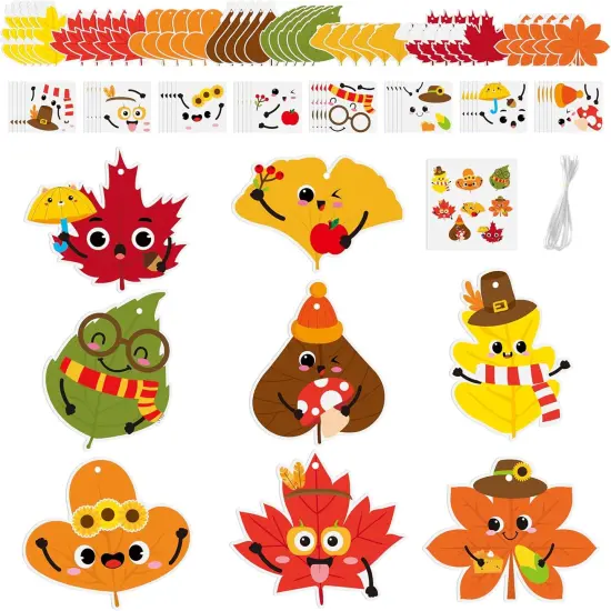 123Pcs Fall Leaves Craft Kit for Kids {1}