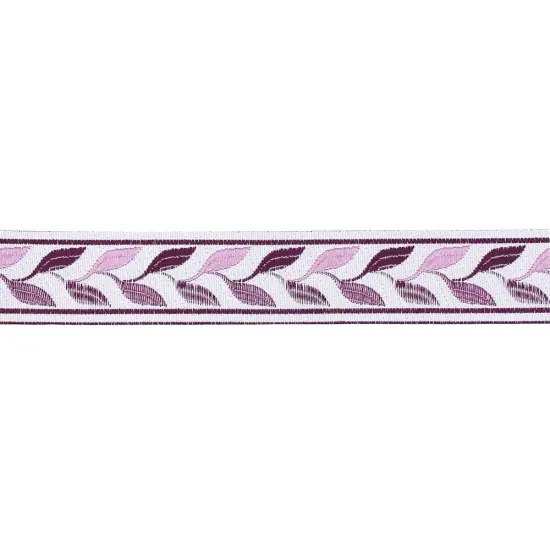 Designer&rsquo;s Shop JR 768 Purple Leaf Vine Jacquard Trim &ndash; 1-7/16" x 5 Yards &ndash; Decorative Woven Border {2}