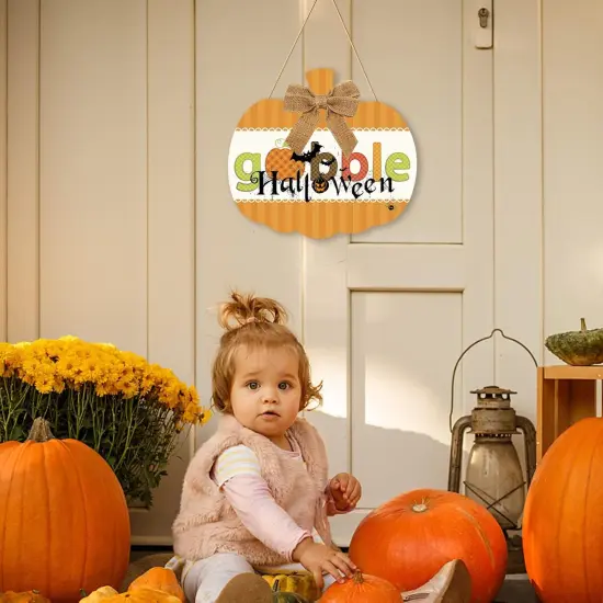 12 Pieces Large Wooden Pumpkin Cutout 12 Inch Unfinished Wood {3}