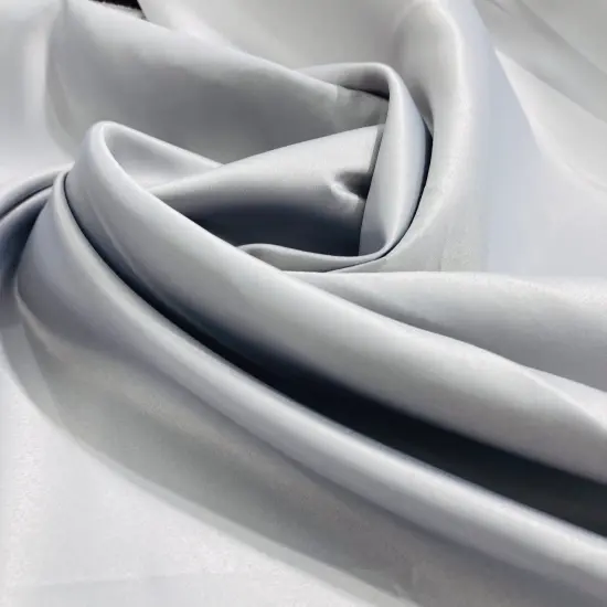 1 Yard Satin Bridal Fabric 60" Wide, 100% Polyester Silver {1}