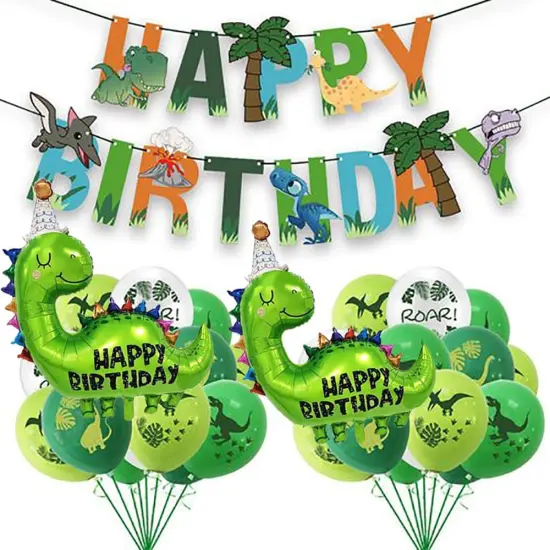 2 PCS 35 Inch Dino Balloons,Dinosaur Birthday Balloon {4}