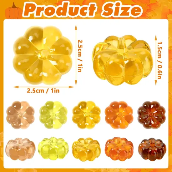 120Pcs Mini Pumpkins Ornaments Pumpkin Vase Filler {2}