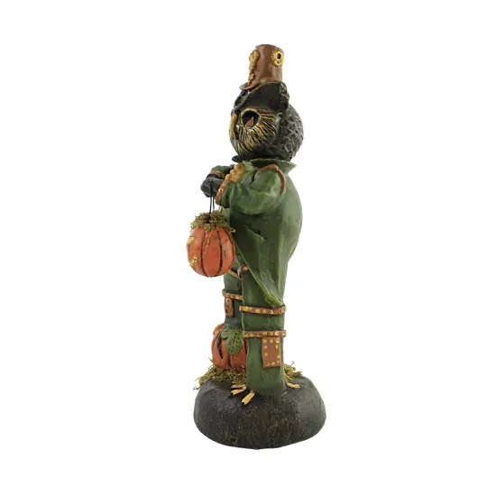 Charles Mcclenning 11.0 Inch Steampunk Stan Halloween Figurine , Lightweight Halloween Decor Halloween Owl Pumpkin Green {3}