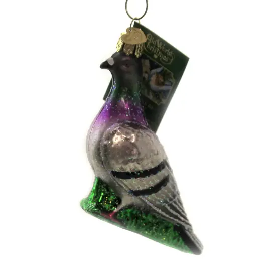 Old World Christmas 4.0 Inch Pigeon Tree Ornament , Ornament Navigate Skill Silver {1}