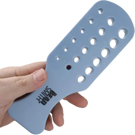 The Beadsmith Wire Chain Drawplate, Durable Plastic with handle, 2 Paddles, 33 holes - Diameter Range 1.5 &ndash; 14.5mm &ndash; Smooth, Shape and Condense Knitted, Crocheted, Woven or Braided Wire {2}