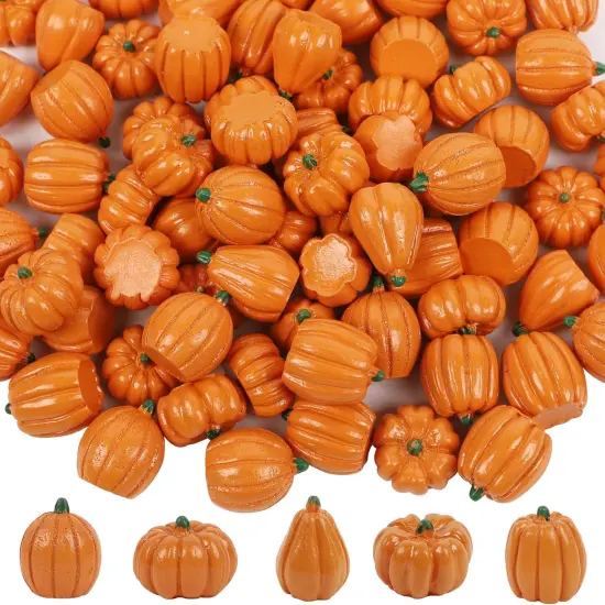 80 Pack Mini Pumpkins Table Decor {1}