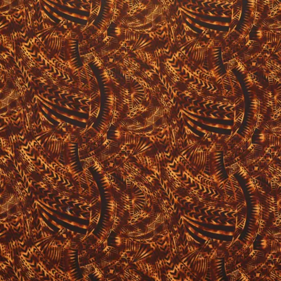 1 Yard Traditional Polynesian Tattoo Design Rayon Poplin Fabric 36" L x 45" W Red {5}